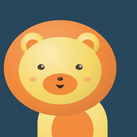 Breezy Lion — free animated lion mascot logo
