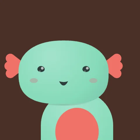 Quiet Axolotl — free animated axolotl mascot logo