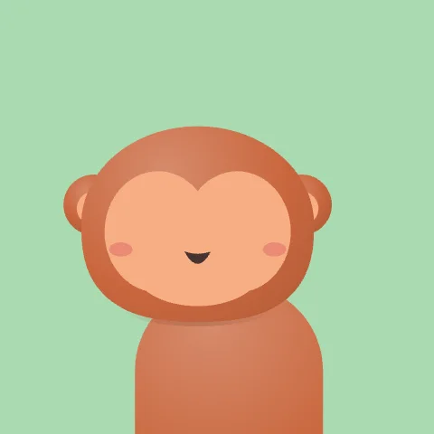 Quiet Monkey — free animated monkey mascot logo