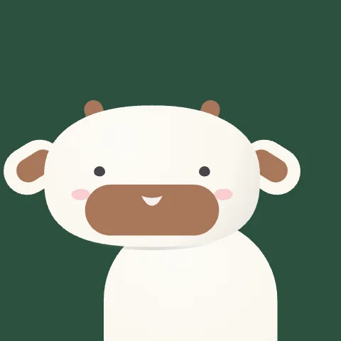 Sunny Cow — free animated cow mascot logo